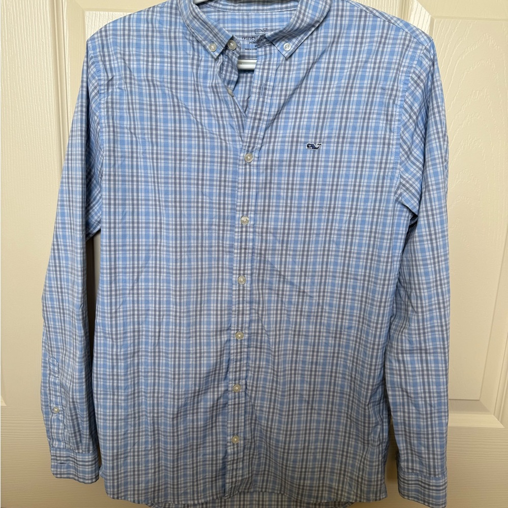 Vineyard Vines Light Blue Checkered Shirt